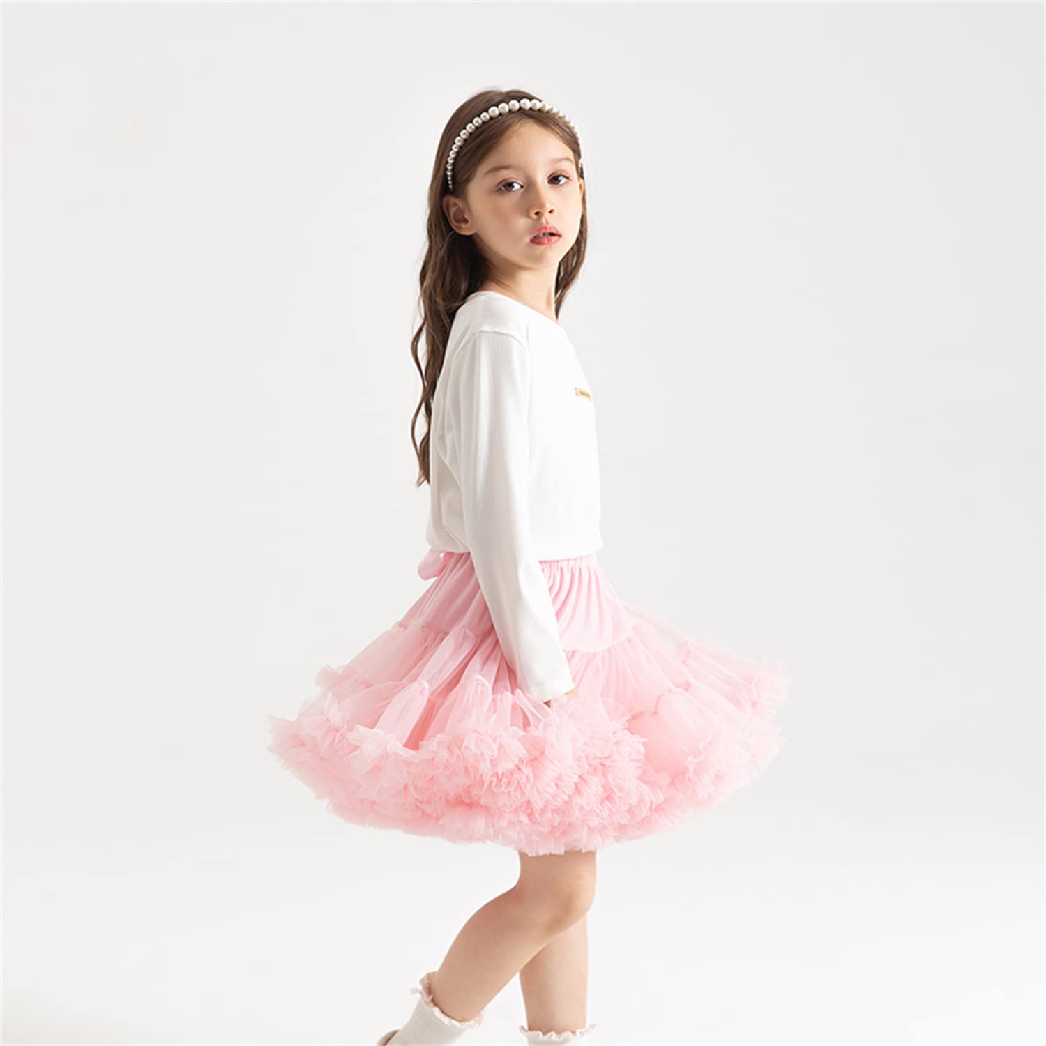 Infant Baby Girl's Fluffy Tutu Skirt Toddler Tulle Birthday Party Tiered Princess Tutu Pettiskirt