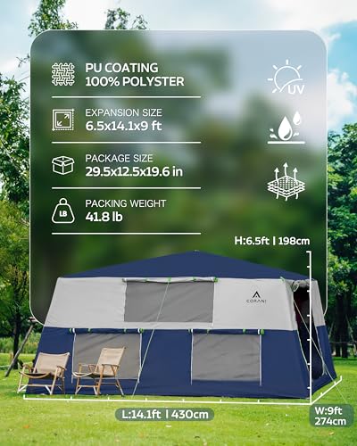 Carpa inflable para camping para 4 personas 169x108x78 in miniatura 2