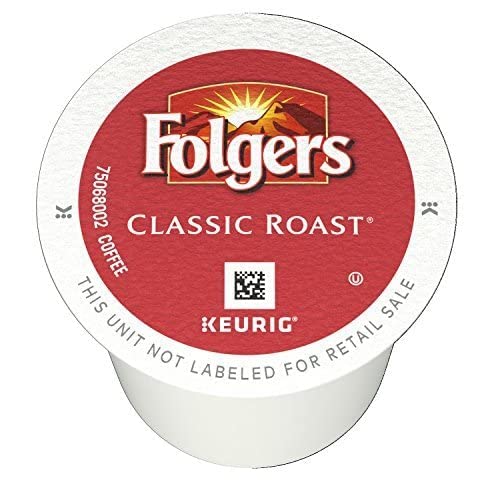 Folgers Classic Roast Medium Roast Coffee, 144 K Cups for Keurig Makers