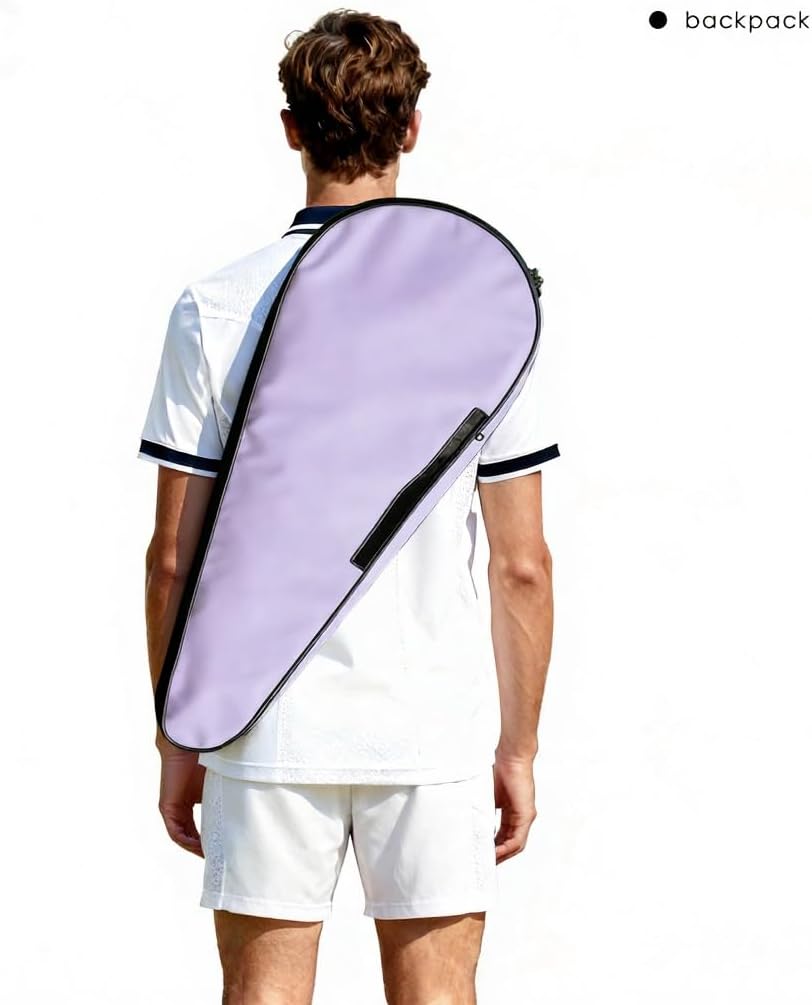 Silfrae 2 Rackets Tennis Racket Cover Padded Tennis Racket Bag with Handle and Adjustable Shoulder Strap