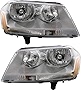 Evan-Fischer Headlight Set Compatible with 2008-2014 Dodge Avenger Left Driver and Right Passenger Side Halogen With bulb(s)