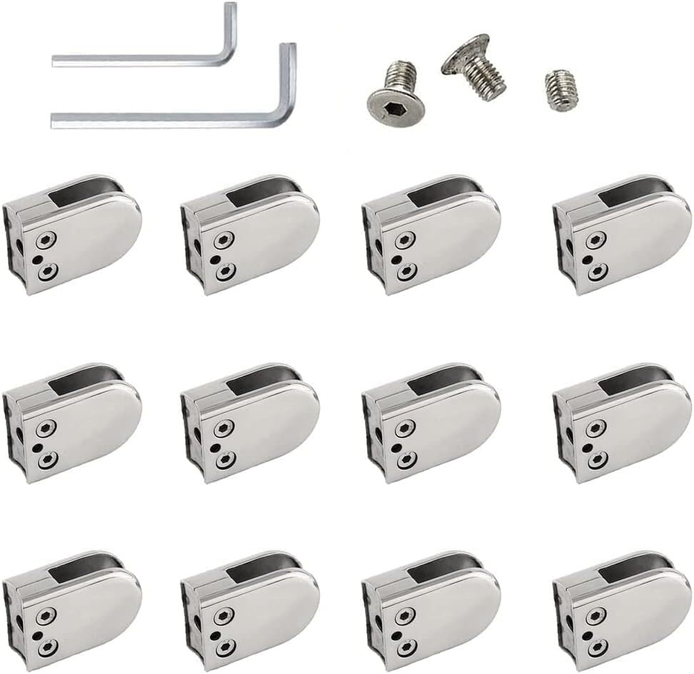 Support en verre inox réglable pour balustrade de balcon et étagère murale