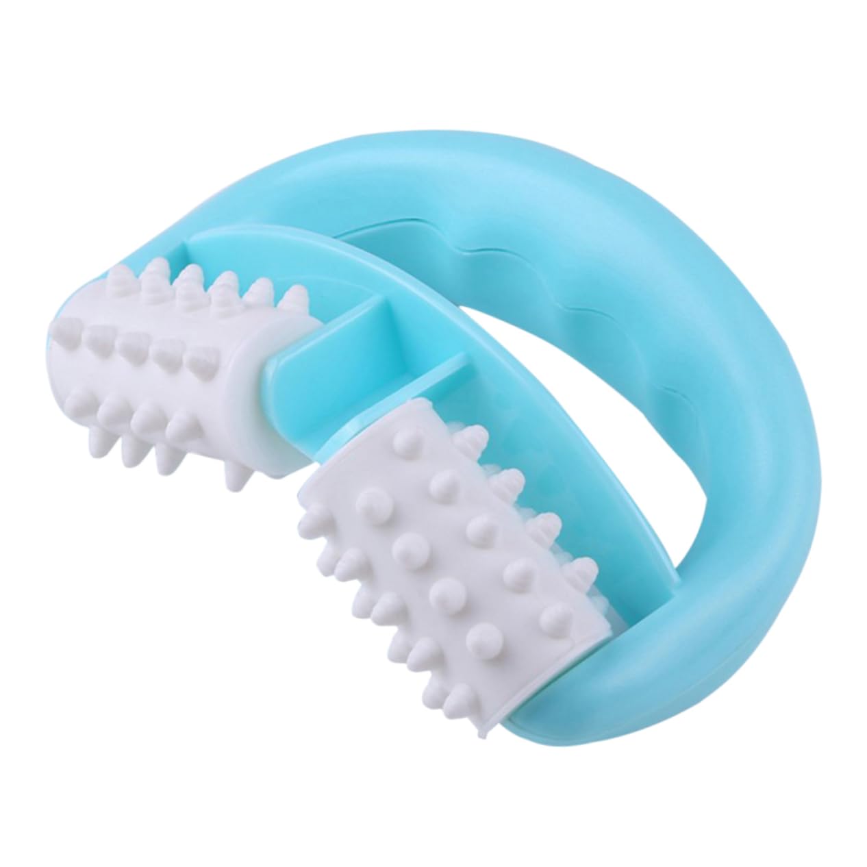 BUTIFULSIC Round Handle Manual Roller Massager Massager 2 Wheels Part Massage Tool