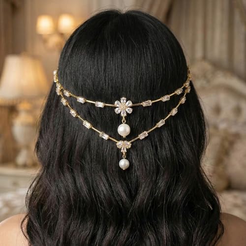 Image of Tiara for Women Stylish Rhinestone Crown Hair Accessory Bridal Princess Crystal Headpiece for Wedding Party Prom Birthday Bride Hair Jewelry Girls Fashion Crown