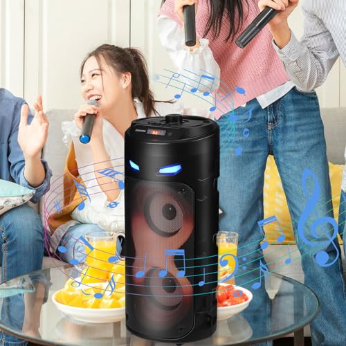 Haut-parleur stéréo portable avec caisson de basses puissant HOMSFOU - 6