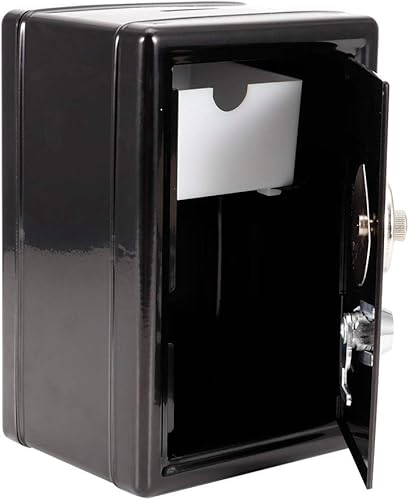 Miniatura 4 de AUNMAS Caja de seguridad para niños, caja de dinero segura con contraseña, dinero en efectivo, caja de seguridad con 2 llaves, caja de ahorro de
