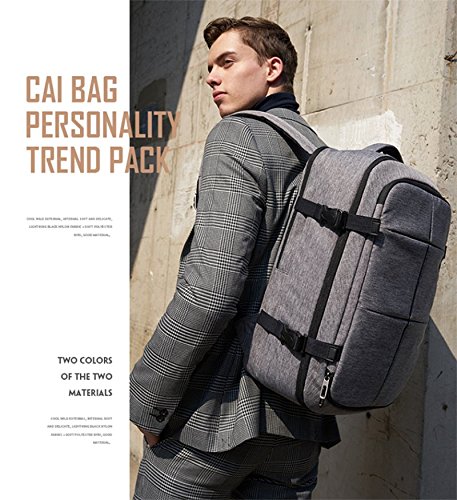 cai laptop backpack 15" Business Anti-Theft Rucksack Rolltop Bag, 30L, Light Grey: Buy Online at Best Price in UAE chicest way to travel hands free and get things done in the process Farhana's Beauty Buffet. Jin Cai