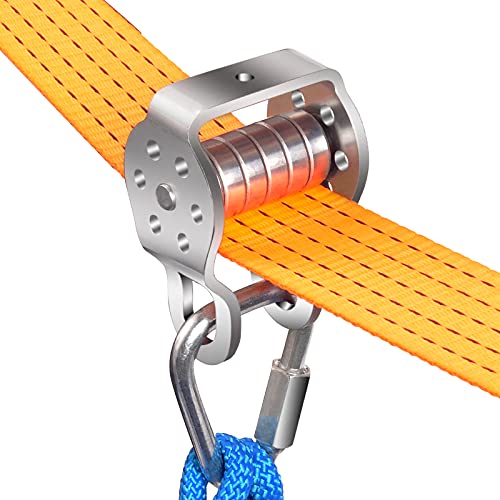 Hooroor Slackline Pulley With 52Ft Zipline, Monkey Bar, Most Accessory For Ninja Warrior Obstacle Course For Kids&Adults Backyard, Outdoor Toys Gifts Playset Jungle Gym,Easily Carry&Install #TOP1