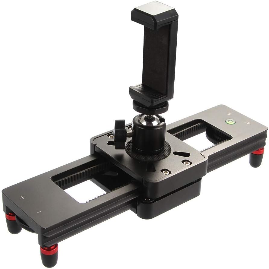 Portable Mini Camera Track Rail Slider, Video Camcorder Stabilizer for Canon Nikon Sony DSLR Gopro Camera Smartphone - Double Track