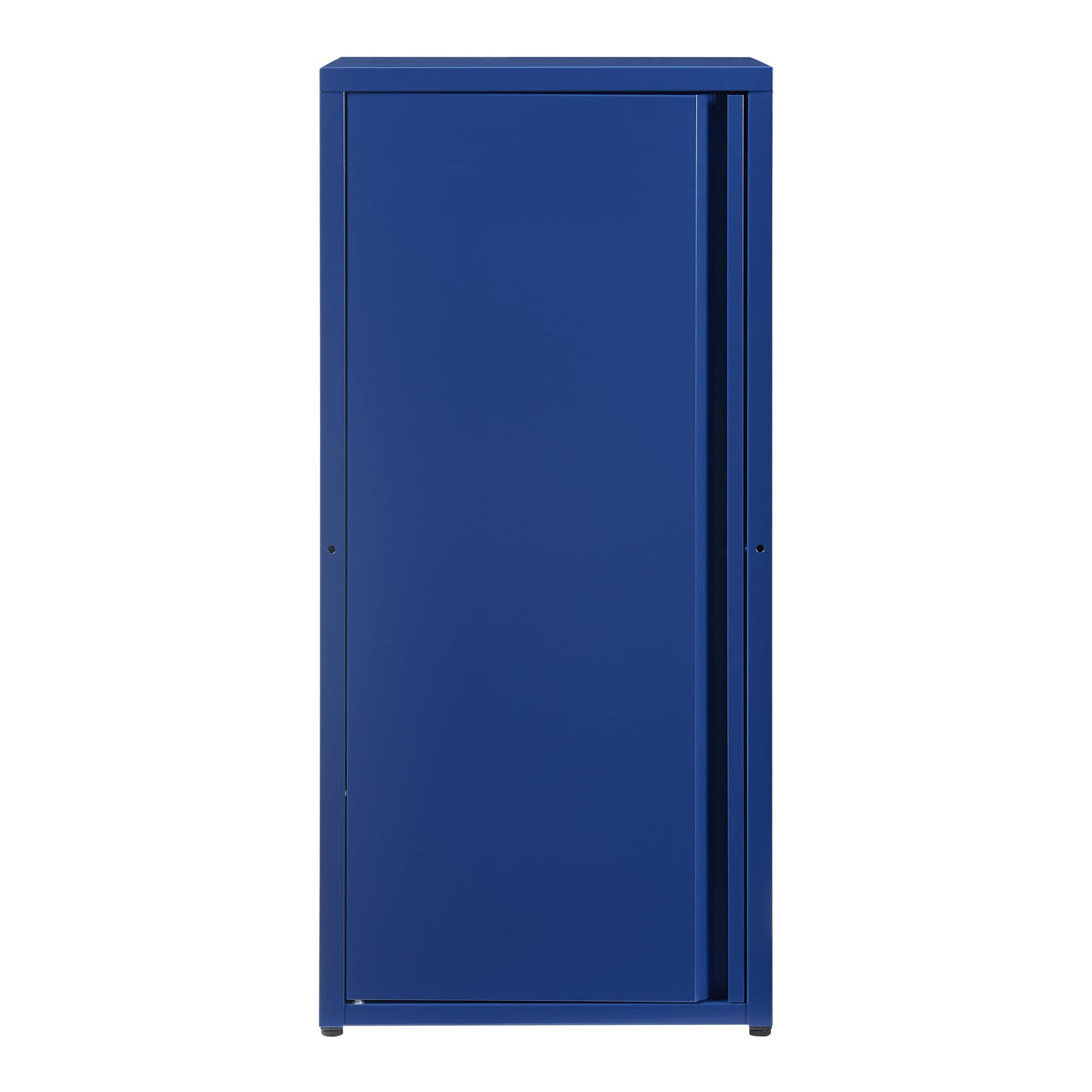 [en.casa] Armadio a Colonna in Metallo Armadietto da Ufficio con 1 Anta e 2 Ripiani Regolabili in Altezza Mobile in Acciaio per Archivio 88 x 40 x 35 cm - Blu