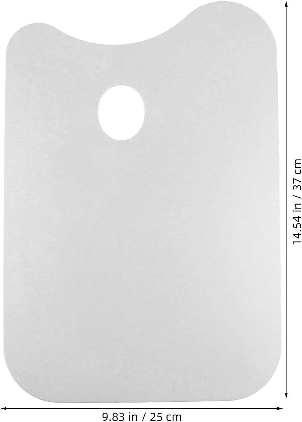 Paint Palette Tray with Thumb Hole 3pcs White Plastic for Watercolor