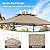 COBANA Grill Gazebo 8’x 5’ Outdoor Patio Backyard BBQ Grill Shelter Double Tiered Soft Canopy Top with Steel Frame and Bar Counters, Beige