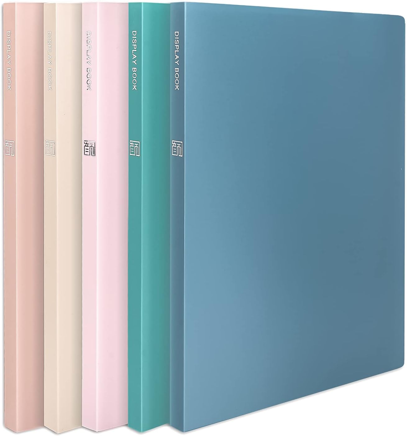 Comix A4 Display Books 20 Pockets Display Folders with Plastic Sleeves, a4 Document Folders with Plastic Pockets, Morandi Color Presentation Project Folder for Office,Home,School, Pack of 5 (5 colour)