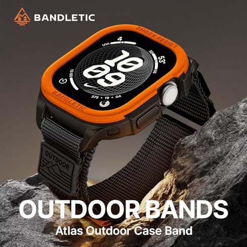Image of Bandletic Rugged Case with Band Compatible with Apple Watch 49mm(Ultra 3 /2 /1),46mm(Series 11 /10), 45mm(Seriess 9 /8 /7),44mm(SE3 /SE2 /SE /6 /5 /4), Protective Cover Sport Accessories for iWatch Men