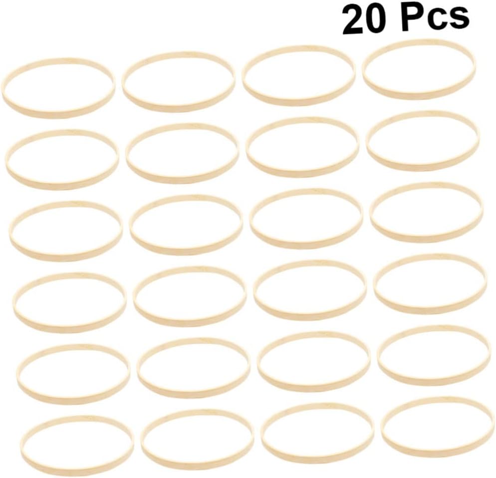 20pcs Craft Making Materials Bamboo Dreamcatcher Ring for DIY Smooth Natural Bamboo Dream Catcher DIY Hoop