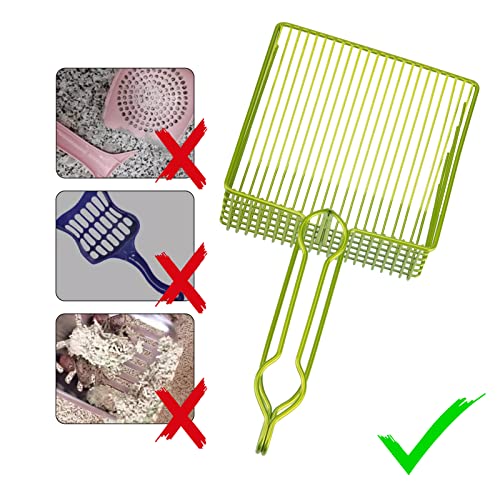 Cat Litter Scoop, Metal Kitty Sifter, Durable Steel Litter Scoops, Fast Sifting Pooper Lifter Shovel, Non-Stick Cat Urine Scoop For Litter Box Litter Scooper, Jumbo Kitty Litter Scoop #TOP5