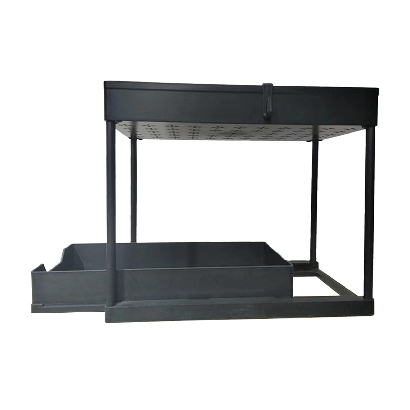 Hsioluted Pull Out Cabinet Shelf with Sturdy Baskets and Home Accessory Holders Kitchen Supplies for Organization Multifunctional Shelf