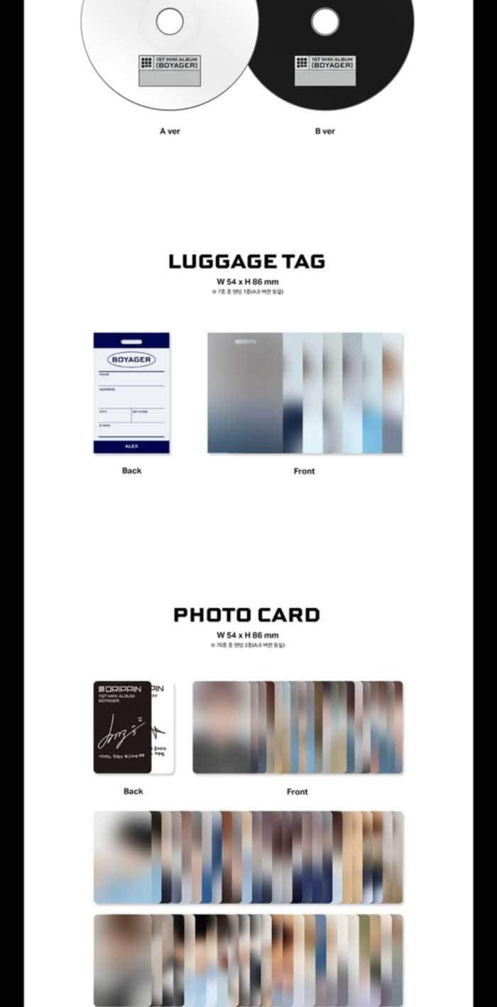 Drippin Boyager 1st ミニアルバム B版 CD+1pポスター+80pブックレット+1p荷物タグ+2pフォトカード+