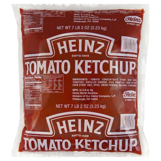 Tomato Ketchup Pouch (7.1L Bags by HEINZ – 7.13 Pound (Pack of 6), Pack of 6, Model 1.0013E+13