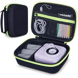Hikkon Camera Case Compatible for ESOXOFFORE/Dylanto/GREENKINDER/HiMont/Gofunly Most Kids Instant Print Camera - Portable Digital Camera Storage Bag (Case Only) - Black