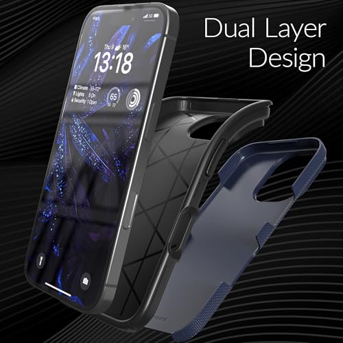 Image of Crave Dual Guard Compatible with iPhone 16 Case, Compatible with MagSafe Shockproof Protection Dual Layer Case for Apple iPhone 16 (6.1 inch) - Navy