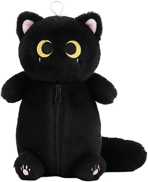 Cat Shape Pencil Bags, Plush Pen Case Storage Pouch Stuffed Plush Pencil Box Zipper Bags Cosmetic Makeup Bag Case