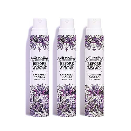 Image of Poo-Pourri Before-You-go Toilet Spray, Lavender Vanilla Scent, 10 ml (Pack of 3)