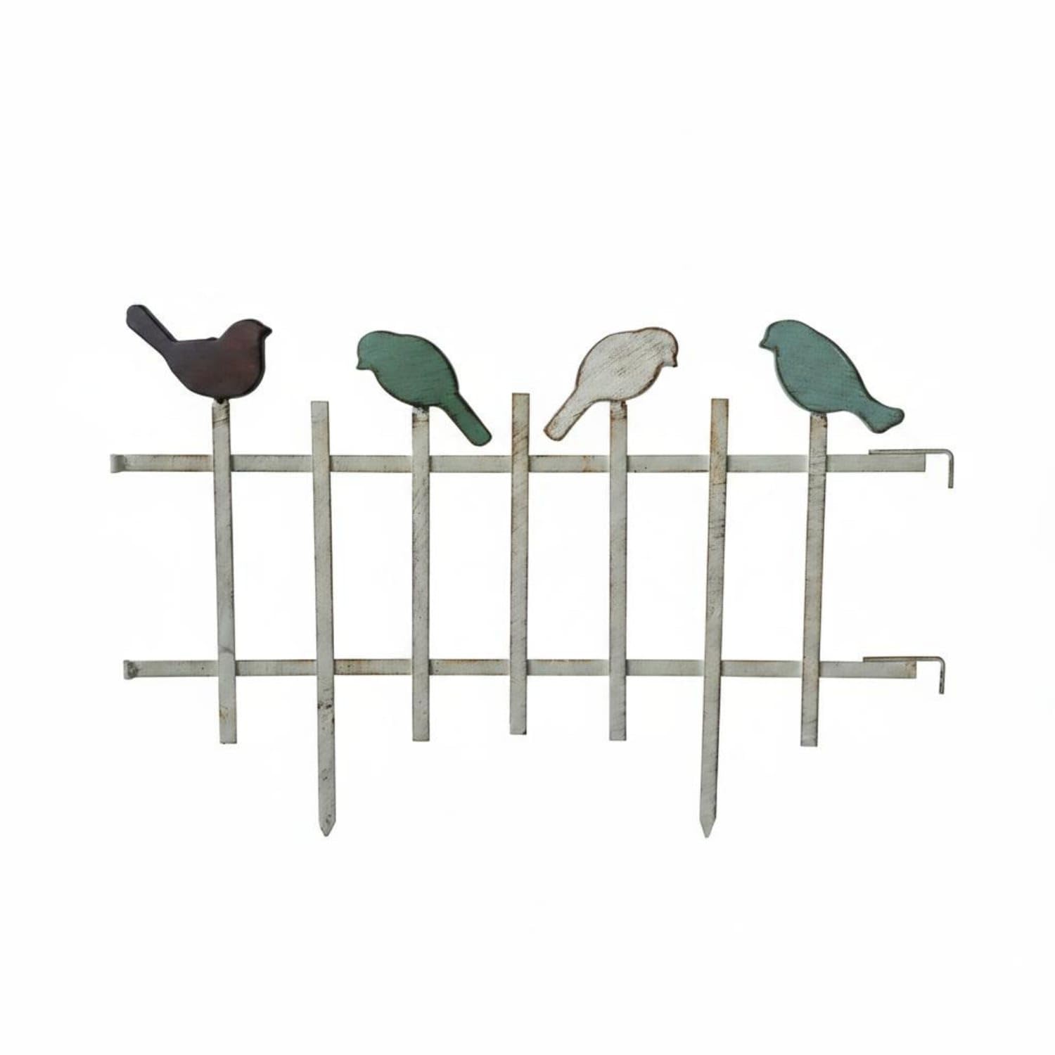 Metal Garden Fence Long-Lasting Decorative Iron Fence Weather Resistant Wrought Iron Border, Four Birds S Fence a-image-33