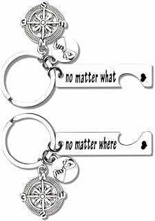Best Friend Keychain Friendship Gifts for Bestie Sister Brother Birthday Gifts for Women Men Long Distance Relationshop Keychain Gifts for Couples Wedding Anniversary Valentines Day Gift