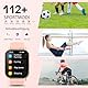 Smartwatch Damen Herren mit Telefonfunktion, 1.85’’ HD Smart Watch, 112+ Sportmodi Sportuhr mit Pulsuhr/Schlafmonitor, IP68 Wasserdicht Fitnessuhr mit Information Erinnerung für iOS Android, Roségold