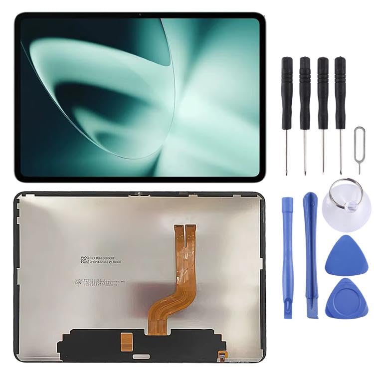MPXPOTTHW Cell Phone Replacement for OnePlus Pad OPD2203 IPS LCD Screen with Digitizer Full Assembly (Black) Spare Parts