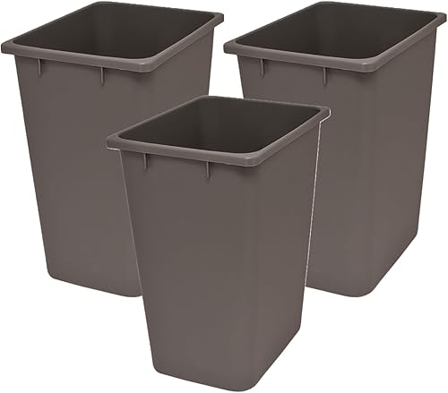 Cubo de basura de plástico para uso comercial, cocina, hogar, oficina y uso comercial, recipiente grande de eliminación de residuos, contenedor de