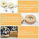 Holz LED Lichtsockel, 2 Stück USB Leuchtsockel für Acrylglas - Warme Farbe Holzsockel Ständer Quadrat/Rund - Leuchten Display Basis für Kristallg Lensball Glas Acryl Schmuck Harz (Rund)