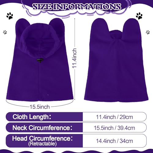 Warme Hundehut Plüsch Hunde Mütze Beruhigende Ohrenschützer Hundemütze für Haustier Winter Warmer Halten Hundehüte Kätzchenhut mit Leise Ohrenschützern Kapuzenpullover M (Lila)