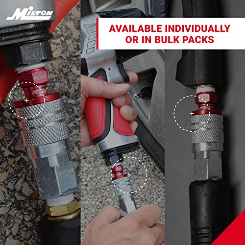 Colorfit By Milton S-303Vkit Highflowpro Coupler & Plug Kit V-Style 1/4 Npt Purple - 3 Pieces #TOP4