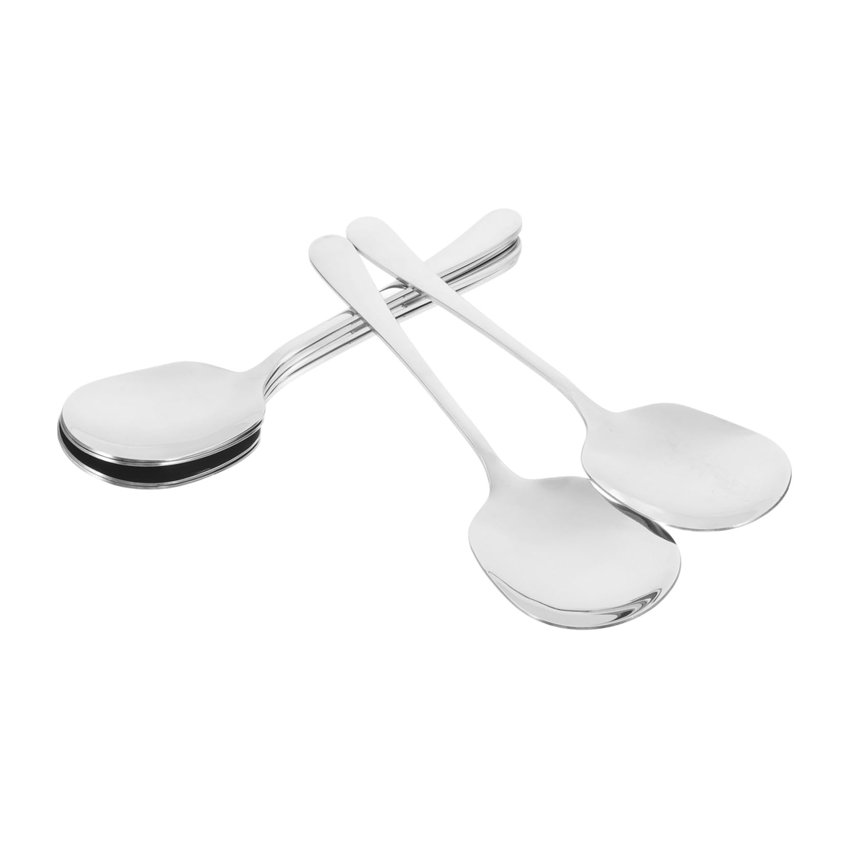 Set di 6 Cucchiai da Portata Grandi in Acciaio Inossidabile Argento | 8, 3 Pollici, Lavabili in Lavastoviglie, Presa Comoda, per Cucina, Catering, Banchetti e Riunioni Familiari