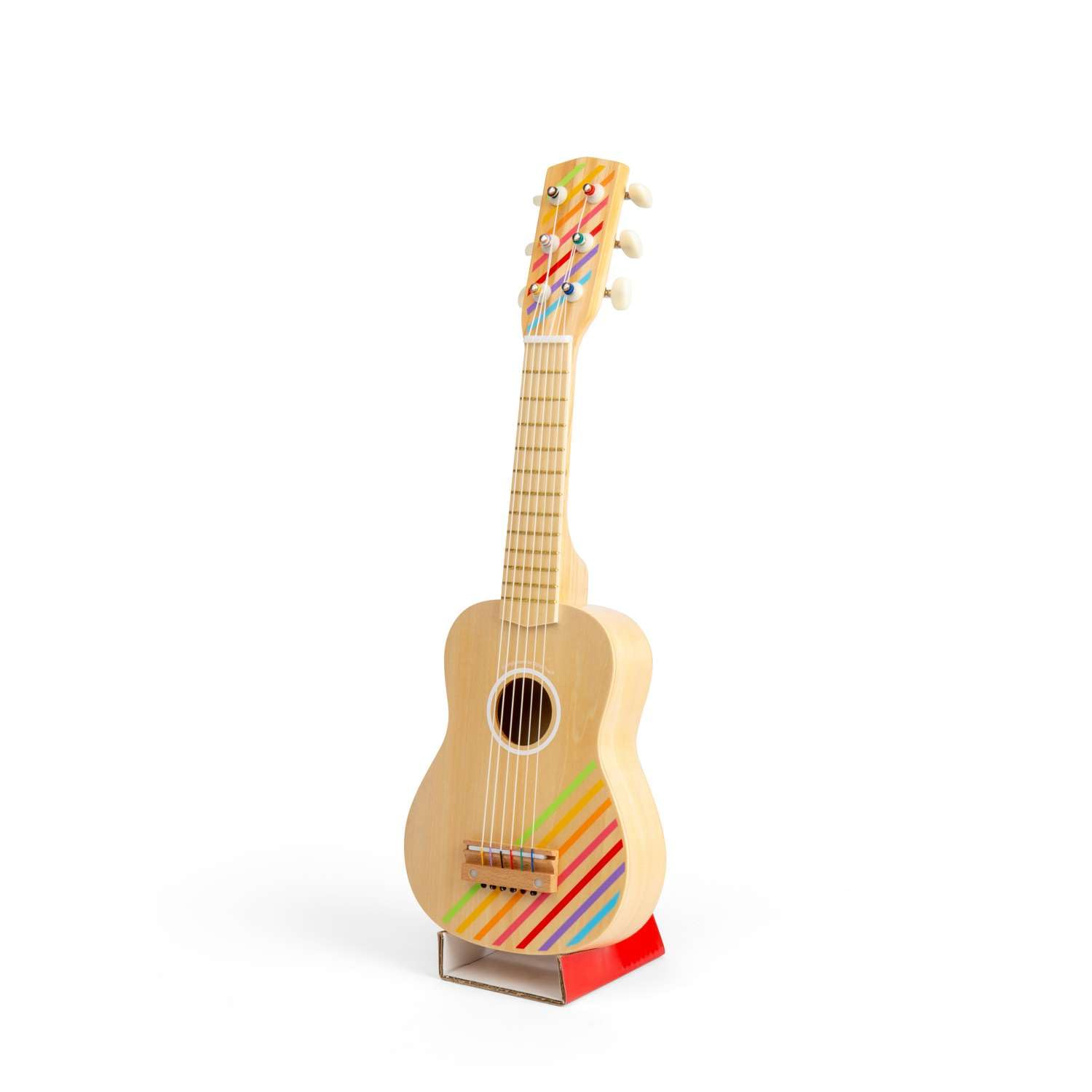 Bigjigs Toys, Guitarra de madera para niños, instrumentos musicales, juguetes de madera, guitarra para bebé, instrumentos musicales para niños pequeños, ukelele para niños, instrumento musical para