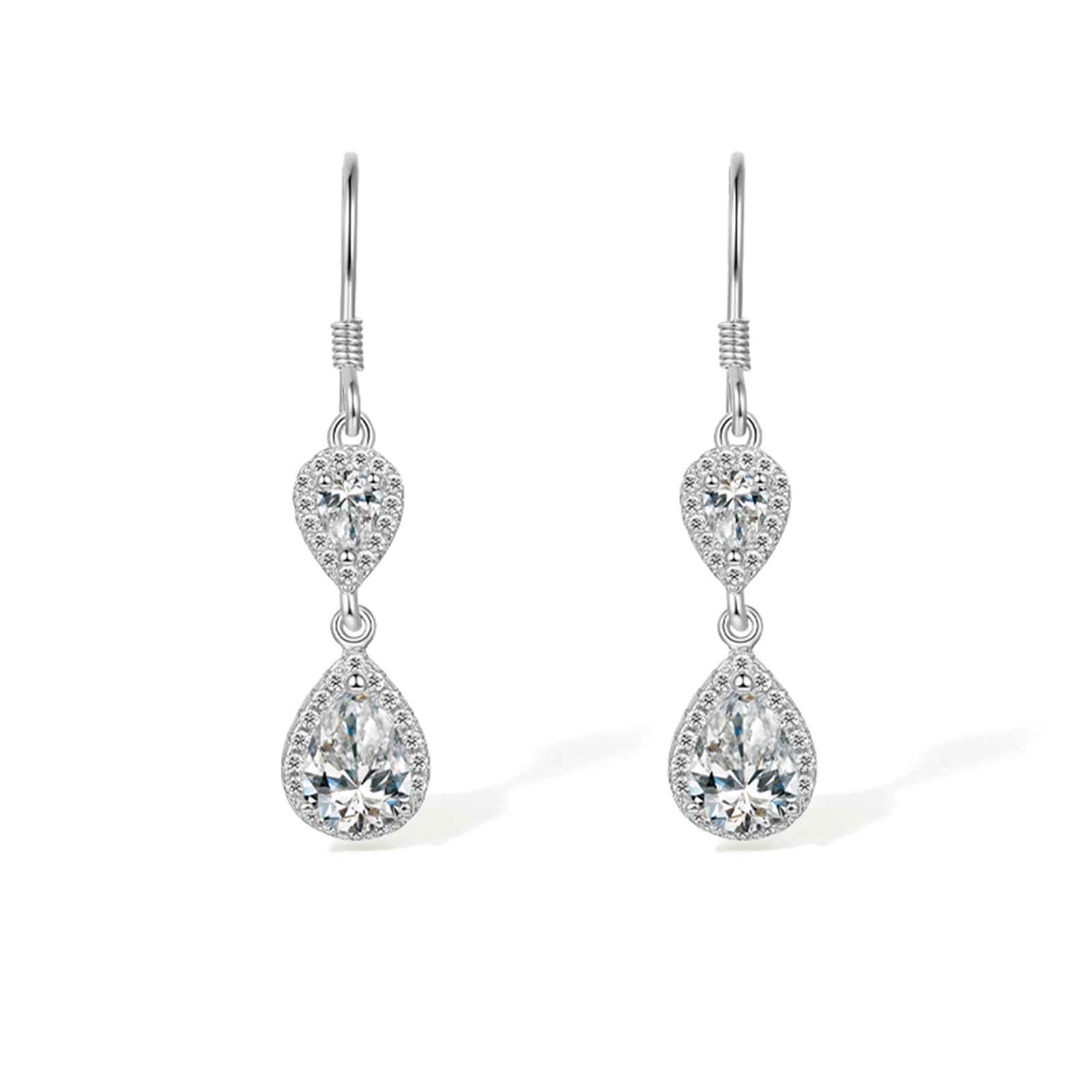 ZHOU LIU FU Ohrringe Silber 925 Damen Zirkonia Ohrstecker Hä
