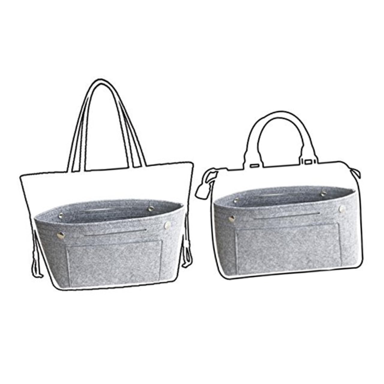 Trousse de Toilette Paquet de Rangement Compact Portable en Tissu Feutre Grosse Capacité Poignée pour Cosmétiques, pour Vacances et Salle de Sport