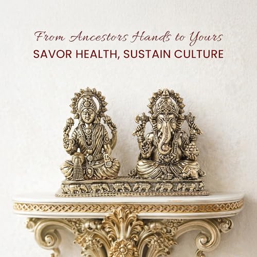 Image of Habere India-All the Cultures Fabricating India Brass Lakshmi Ganesh Idol Set for Pooja Room | Pure Brass Lakshmi Ganesh Murti for Home | Decorative Statue for Mandir (Design08: L10 x W3 x H6.5 cm)
