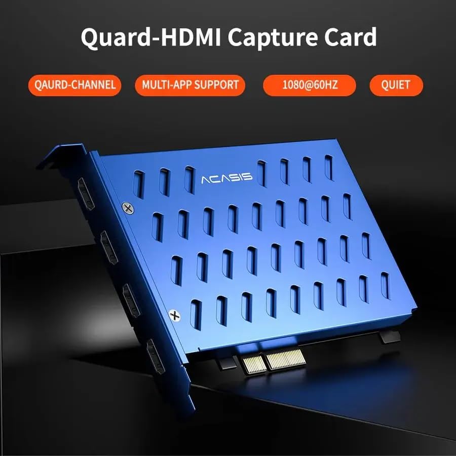 Image of ACASIS Capture Card Internal PCIe 4 HDMI Stream and Record in 1080p60 with Ultra-Low Latency on PS5, PS4 /Pro, Xbox Series X /S, Xbox One X /S, Video Camera, TV Box in OBS for PC (inbuilt Fan)