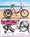 VIRIBUS Folding Tricycle for Adults, 7 Speed 20 Inch Mini Foldable 3 Wheel Bikes for Women Seniors with Dual Chain & Low Step-Through Frame, Collapsible Trike with Cargo Basket, 330 lbs, Hot Pink