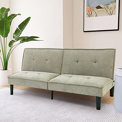 Futon Sofa Bed Armless Sleeper Couch Daybed for Living Room Apartment Dorm Office,71’’L,Pear Green Futon Sofa Bed Armless Sleeper Couch Daybed for Living Room Apartment Dorm Office,71’’L,Pear Green
