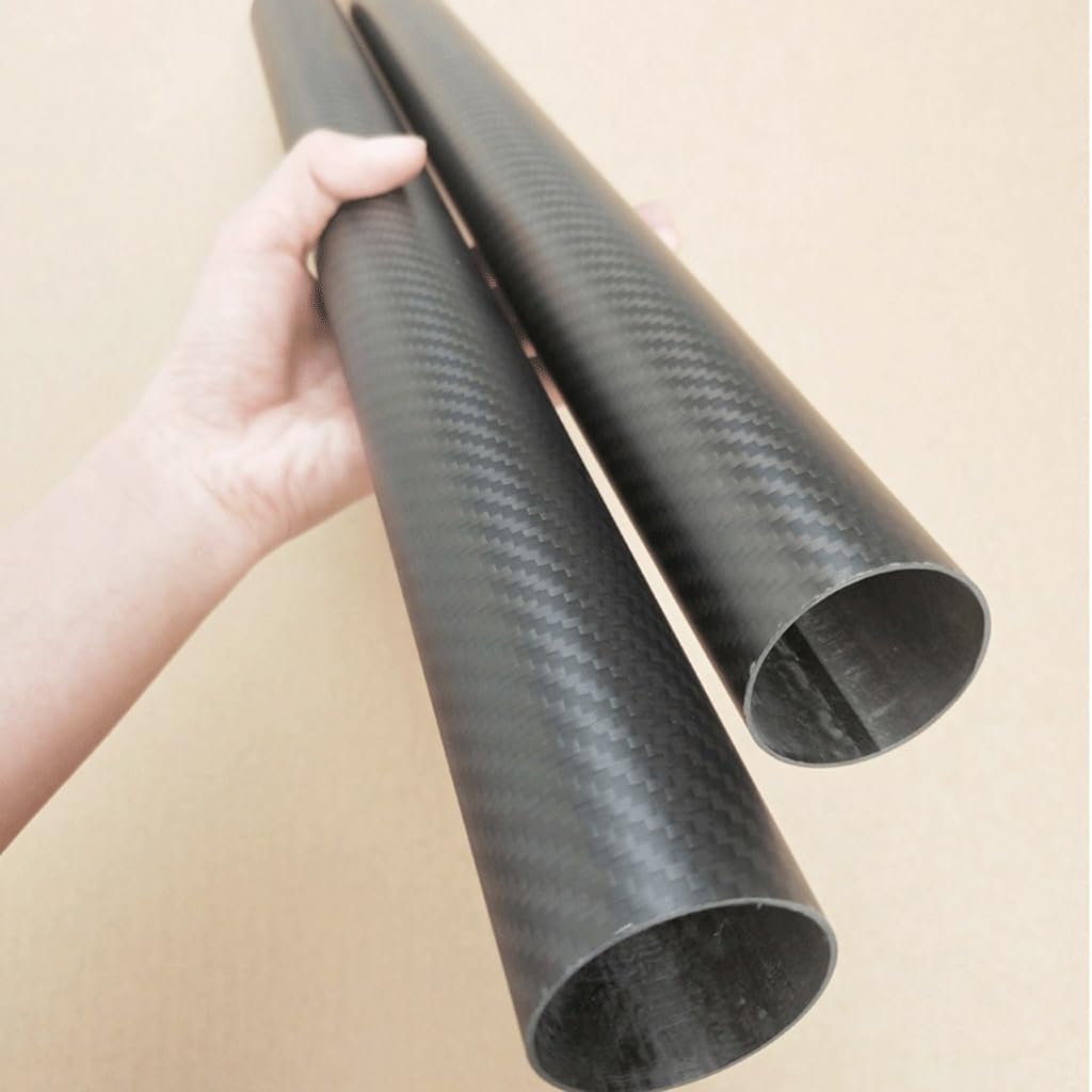 Tubos de fibra de carbono Twill Matte 3K, 2 piezas