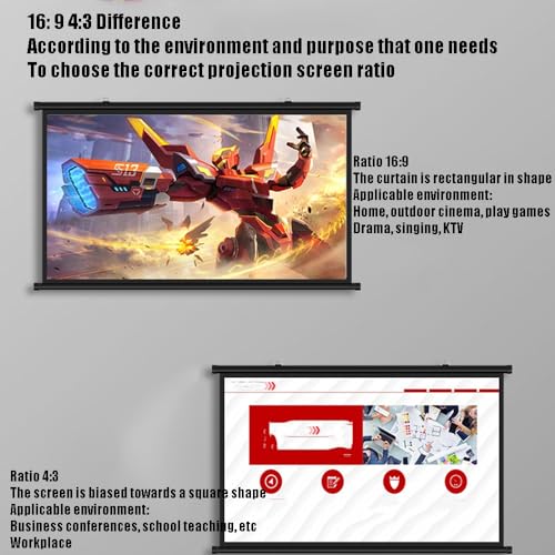 Pantalla de proyector manual 60" 16:9 miniatura 6