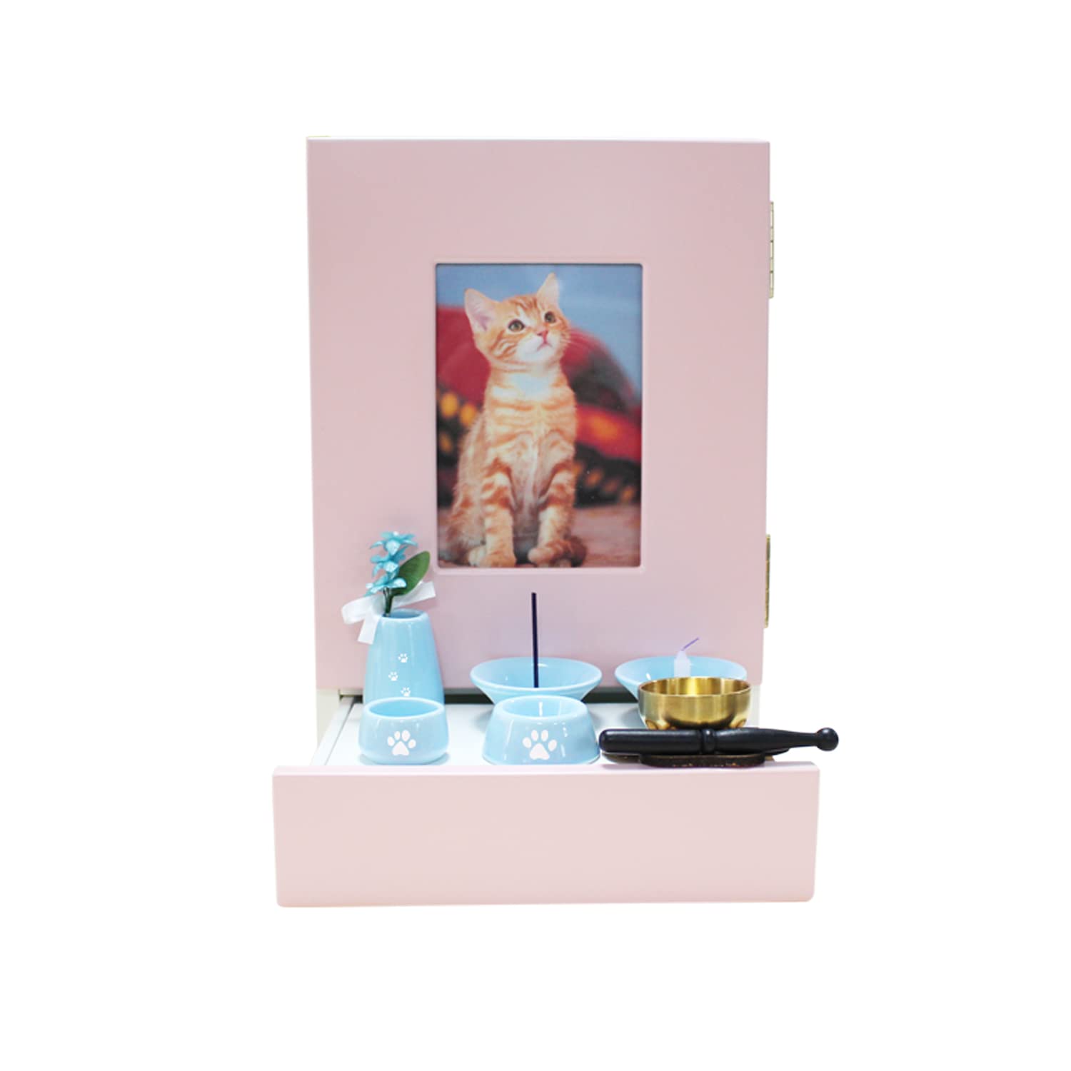 ペット仏壇 ピンク ペットメモリアル仏壇 骨壷収納 お手元供養 Amazon | ペット仏壇 メモリアルボックス LLサイズ 6寸骨壷収納 ピンク