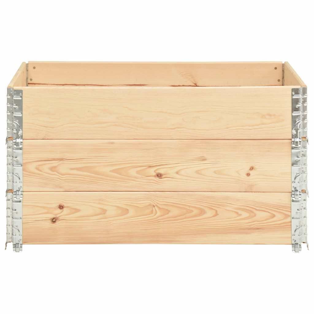 Ramki na palety, zestaw 3 sztuk, 50 x 100 cm, lite drewno sosnowe, z możliwością układania w stos, do mebli paletowych i podwyższonej grządki