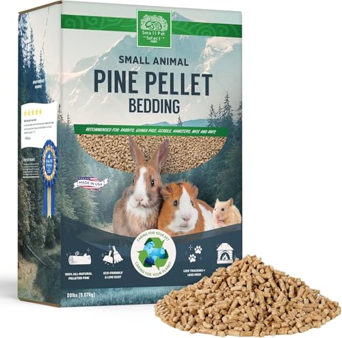 Small Pet Select Pine Pellet Bedding 20lb Litter Pellets for Rabbit Guinea Pig Hamster Bunny and Other Small Animals Made in USA 20lb