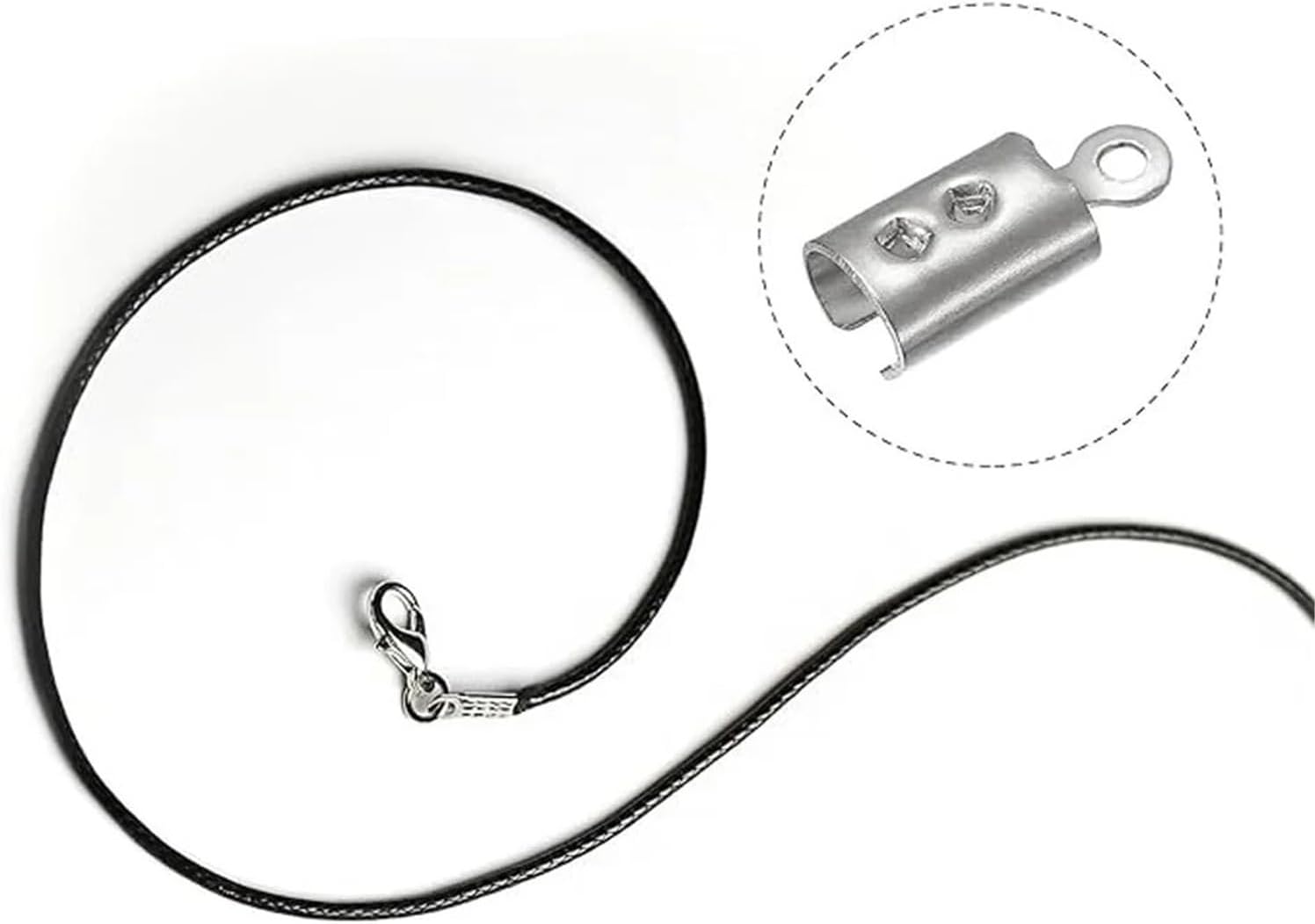 Cord Ends Caps 1000Pcs Fold Over Cord Ends Terminators Crimp Cap Clasp Tips for Craft DIY for Earring Jewelry Making(4mm)
