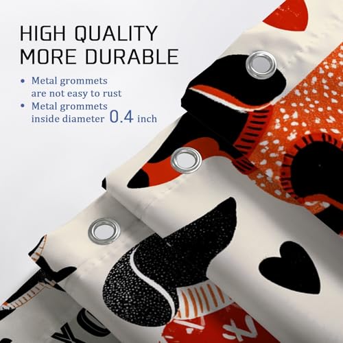 Rideau de douche imperméable teckel extra long anti-éclaboussures en polyester robuste - 5